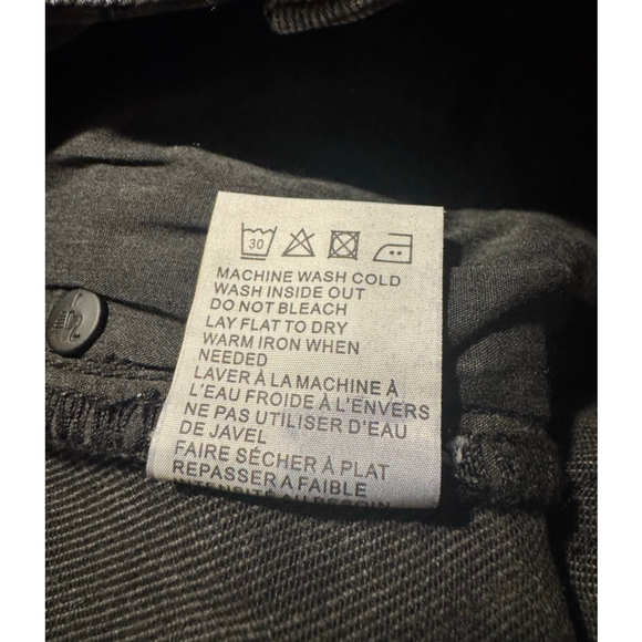 Sandrine Rose Polka Grey Straight Leg Jeans NWT Size 26 Modern Grunge Minimalist - Picture 8 of 9